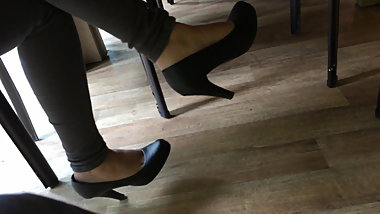 Candid feet and heels at work #18