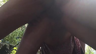 Teen gets fucked during hike