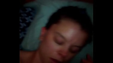 Cumming on teen gf face