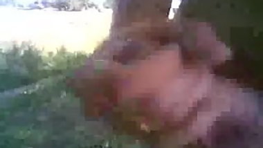 Jerking off Flash For Blonde Girl In Field