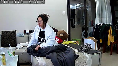 Korean babe caught masturbating on hacked wecam