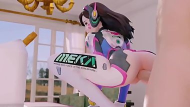 D.Va Tiny Teen Anal Sex Wearing Tight Outfit