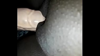 Black neighbours fucking  with a white dildo