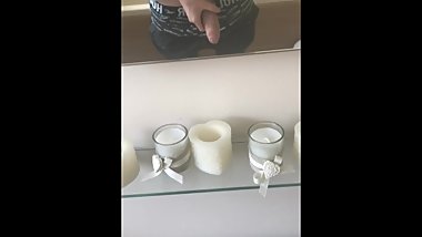 Young Teen strips and shoes hung dick