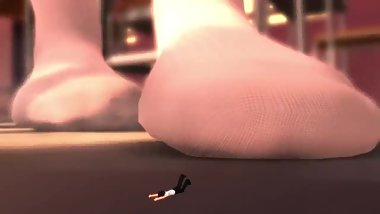 MMD Giantess Schoolgirl vs tiny boy