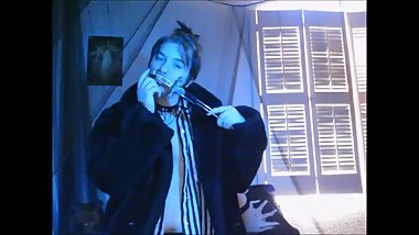 goth ftm knifeplay and vibrator