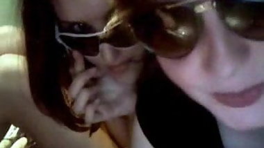 two teens in front of webcam