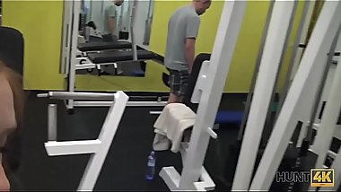 HUNT4K. After hard training in gym lassie is ready for sex for money
