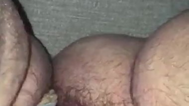 Hairy legs,ass and pussy POV selfie masturbation