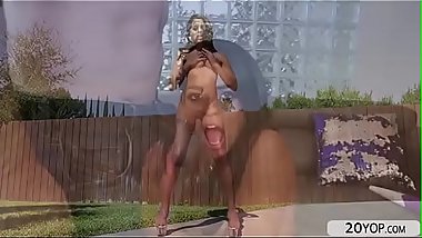 Petite teen Vienna Black fucks huge cock on the couch