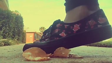 Teen Girl crush with chucks and sneaker