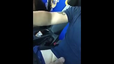 sweet young couple making out inside the car