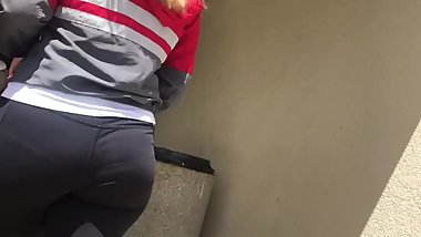 Candid Latina bubble butt teen Slomo