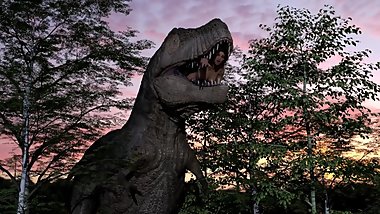 Trex swallows scared girl