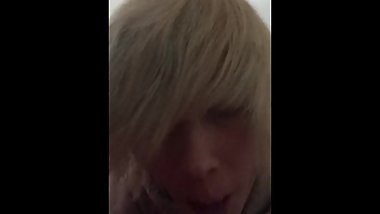 Emo Femboy Teen Licks a Dildo and Plays with Themself