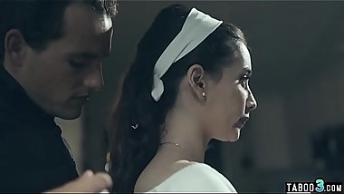 Tiny titted housewife teen pleases a guy after an audit