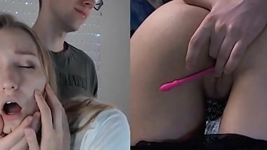 Teen couple, nice slim tight ass anf tight shaved pussy tits