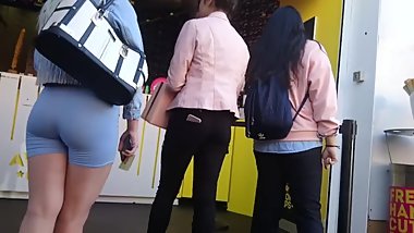 Lycra Shorts Voyeur Cute Butt
