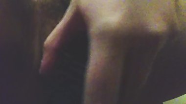 Teen masturbates with hairbrush in bathroom (family next door)