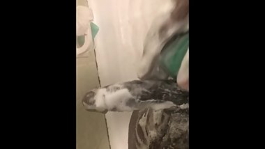 Teen Boy Washing His BBC