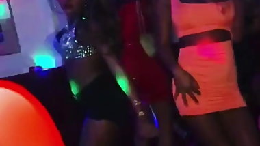 Petite chav teen girl dancing in club