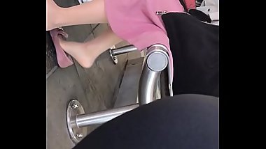 Quick peak feet dangle teen