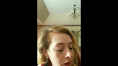 highschool teen loves sucking daddy's dick