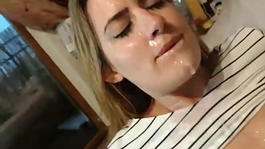 lot of cum on the face