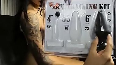 Little Tiny Whore Stretching and Training Her Small Asshole For Anal Sex Fuckin Sick Slut