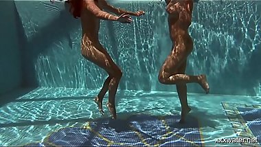 Olla Oglaebina &amp_ Irina Russaka hot teens underwater