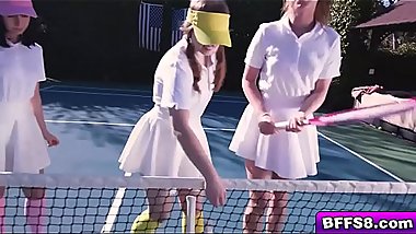 Outdoor teens lined up for some dick while eating up each other!