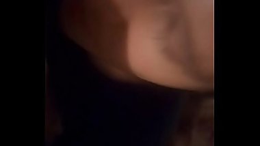 Daddy plays with my small pierced tits