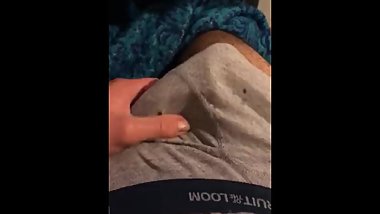 TEEN TEASES HIS COCK