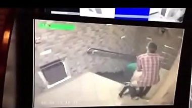 Hidden camera caught young couple fucking in hallway on SpyAmateur.com