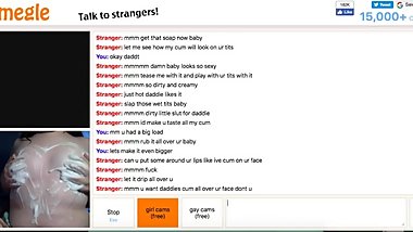 Messing around on Omegle and being daddy's naughty girl