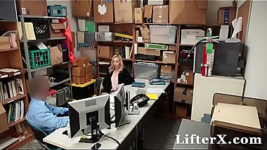 Security Officer Fucks Blonde Teen For Stealing Goggles - Lifterx.com