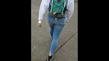 Asian College Teen Has The Cutest Petite Ass