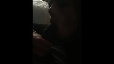 Getting Sucked at the Telly She love Black Dick