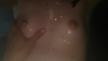 tiny  in the shower