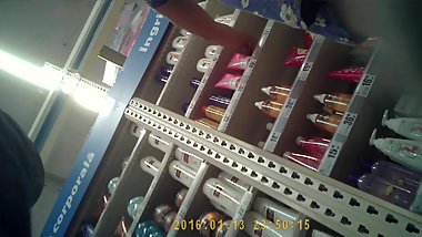 Upskirt pregnant at the mall with black thong