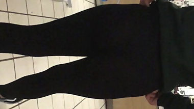 Super thin leggings teen pulled that ass up for me