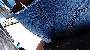 Upskirt at station