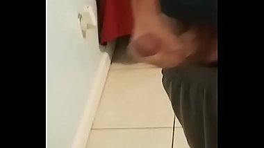 Teen male jerking off while home alone