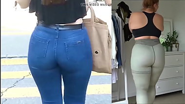 Jeans and spandex ass dance