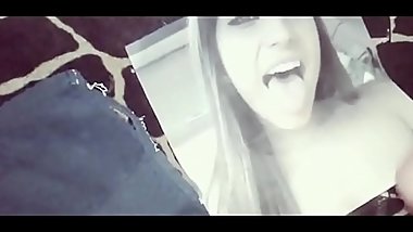 Willow Brown the teenslut fully covered in facial sperm