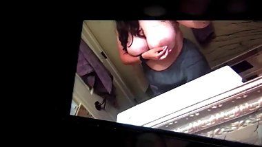 Horny teen with big tits