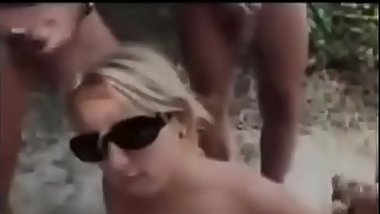 Dutch babe cummed outside