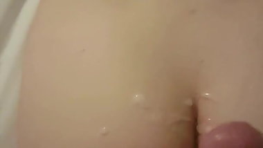 Cum on my 20 years old Japanese girlfriends sexy ass