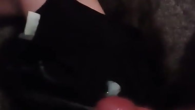 vee puts tegans panties over her face for facial
