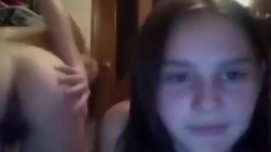 2 Horny british lesbian friends - teen slut mates have fun on cam